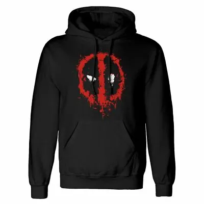 Marvel Deadpool Splat Logo Black Hoodie • £19.95