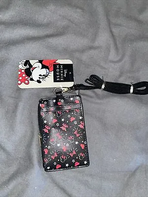 Minnie Mouse Disney Parks Lanyard New Black Red  • $5