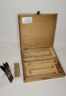 Devoe & Raynolds Artist Materials Oil Paint Dovetail Wood Box (3) Mack Brushes  • $64.99