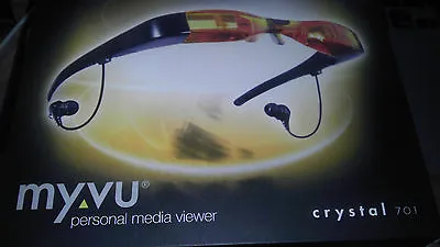 WEARABLE FPV VIDEO VIEWER LCD VIDEO GLASSES IPOD+COMPOSITE RCA MYVU Crystal 701 • $239.99