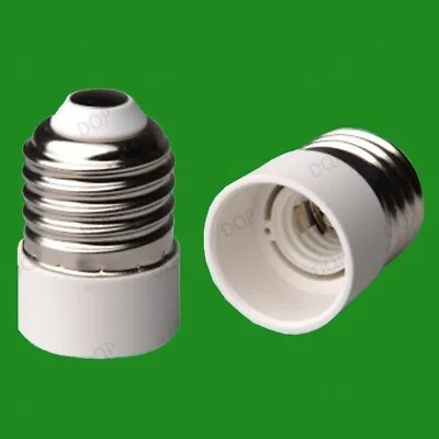 2x Edison Screw ES E27 To Small Screw SES E14 Light Bulb Lamp Adaptor Converter • £6.99