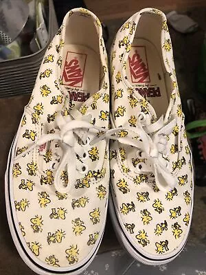 Vans X Peanuts Woodstock Authentic Canvas Lowtop Sneakers Men 6.5 Women 8 • £34.74