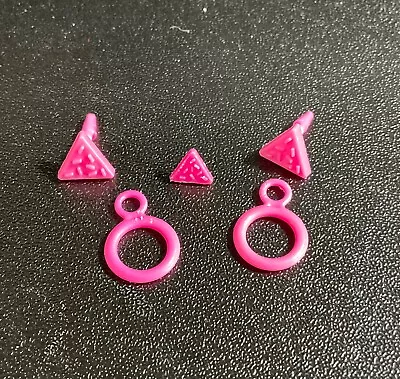 Barbie Style Magic Pink Earrings Triangle Ring Jewelry Accessories Fashion 🎀 • $11.99