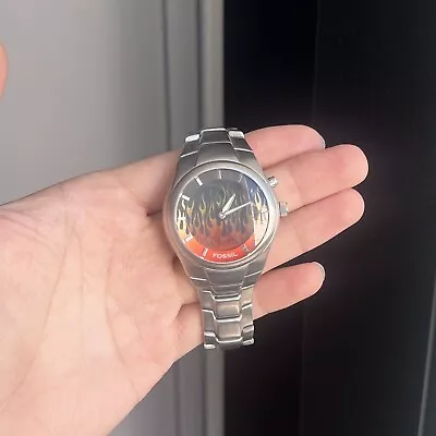 Fossil Big Tic Red Flame Dial (42mm.) Animted RARE. Code JR-8115 • $249