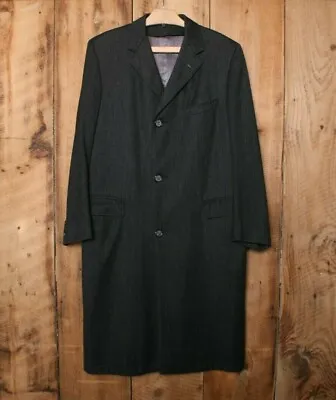 Vintage Redding Ridge For TOWN & COUNTRY Charcoal Gray Wool Overcoat Sz. 41R • $47.95