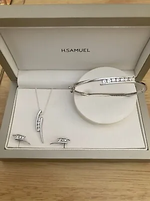 H Samuel 925 Sterling Silver Jewellery Set BNWT • £50