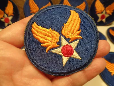 Vintage US Military Army AIR FORCE PATCH Insignia WWII Wings White Star 2 5/8  • $9
