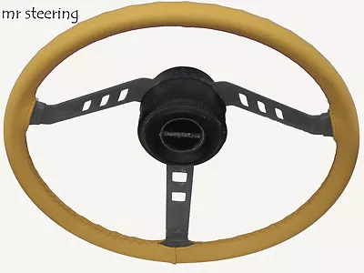 Fits Mg Tf Midget 1953-1955 Real Beige Italian Leather Steering Wheel Cover New • $34.60