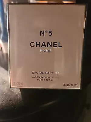 CHANEL Chanel No 5 For Women 3 X 20ml Eau De Parfum Purse Spray With 2 Refills • £80