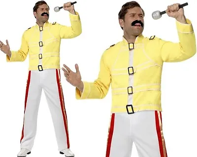$68.34 • Buy 80s 1980s Official Licensed Freddie Mercury Queen Fancy Dress Costume By Smiffys