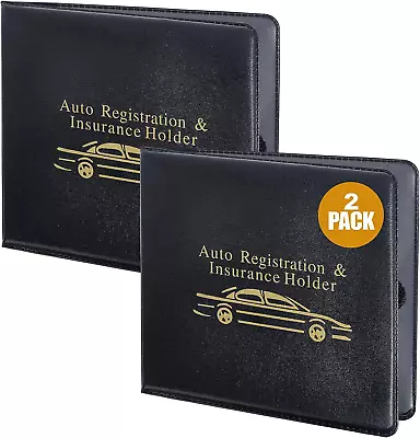 Andalus Auto Registration & Insurance Card Holder Pack Of 2 Waterproof Essentia • $10.95