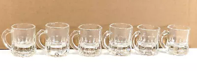 Mini Beer Mug Shot Glasses Federal Glass  6 Piece Lot Mid Century • $7.99