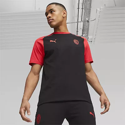 PUMA AC Milan Football Casuals T-Shirt Tee Top Short Sleeve Crew Neck - Mens • £20