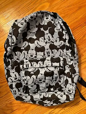 Disney Store Mickey Mouse Expressions 18  School Backpack Blue W/ Laptop Sleeve • $29.99