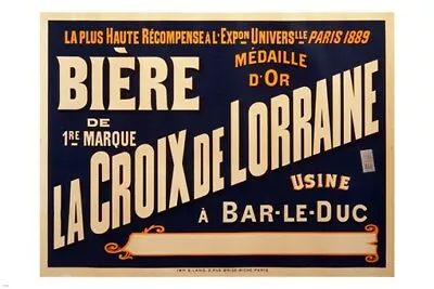 Vintage French Beer Advertising Poster 20x30 RETRO SIGN COLLECTORS • $10.49