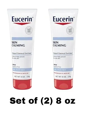 Eucerin Skin Calming Daily Moisturizing Creme - Set Of (2) 8 Oz Natural Oatmeal • $14.99