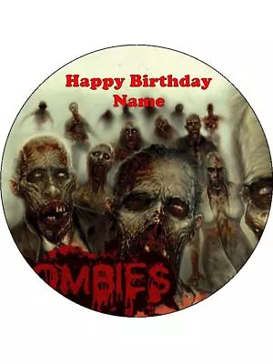 ZOMBIES Cake Toppers 19cm Edible Icing Birthday Decoration • $10.24