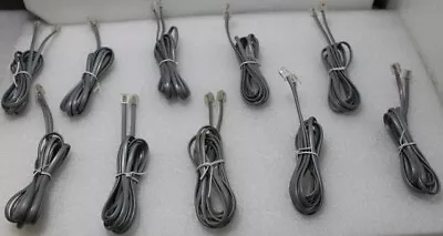 10 Pack Lot - 6ft Telephone Line Cord Cable 6P6C RJ12 RJ11 DSL Fax Phone Silver • $8.99