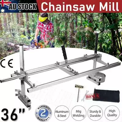 36  Aluminum Steel Chainsaw Mill Adjustable Suit Up To 36 Inches Bar Log Cutter • $93.95