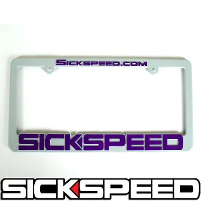 1pc Grey/purple Logo License Plate Cover Holder Decorative Plastic Frame Tag P1 • $9.88