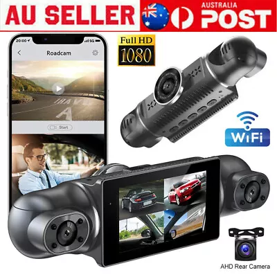 New 4 Channel Car Dash Cam HD 1080P WiFi DVR Video Driving Recorder Night AU • $107.83