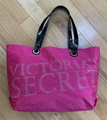 Victoria Secret Getaway Pink And Studded Silver Sequins Tote Bag • $12.53