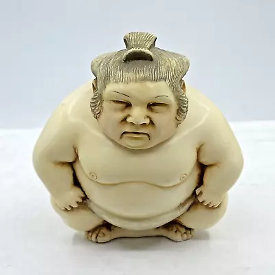 2001 Great Grappler Sumo Wrestler Pot Belly Warmer Figurine Trinket Box • $23.96