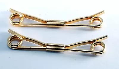 Vintage Pair Of Collar Bars Collar Stays Gold Plated Brass Formal Wedding Lot #2 • $16.96