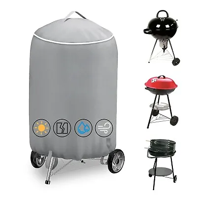 22 Inch Charcoal Grill Cover Weber Grill Kettle BBQ Cover With Reflective Strip • $15.19