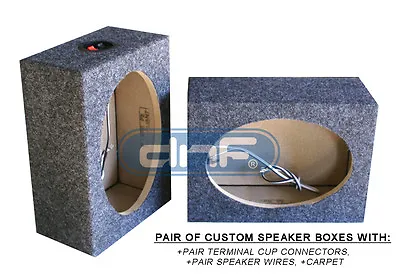 2 Speaker Boxes Square 6 X 9 Inch Car Audio Speaker Box Enclosures 6  X 9  Pair • $31.50