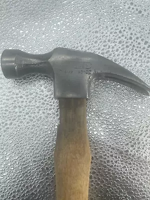 VINTAGE STANLEY H121  1/2 16oz FRAMING HAMMER CLAW WOODEN HANDLE WOOD HAND TOOL • $15.99