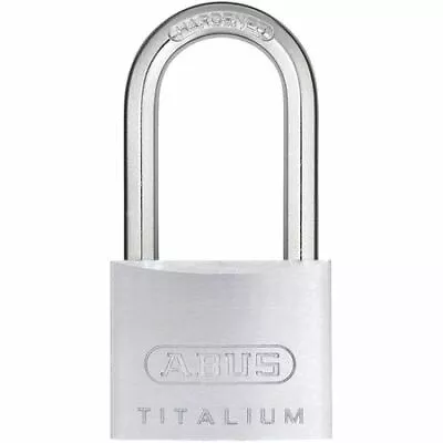 Abus 64Ti/40Hb-40 Kd Padlock Keyed Different Long Shackle Square Aluminum • $8.89