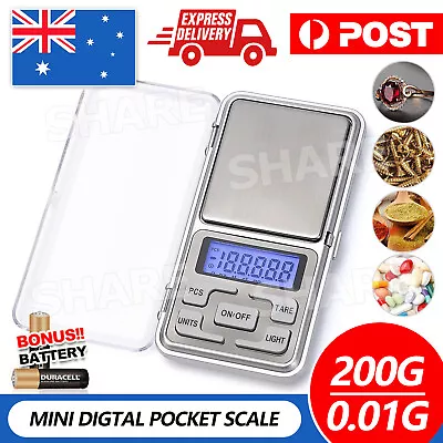 $7.95 • Buy 0.01g To 200g Pocket Scales Mini Digital Kitchen Jewellery Electronic Herbs