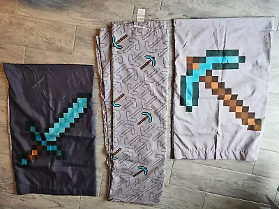 Minecraft Twin Flat Sheet & 2 Pillow Cases 3 Pieces Only • $14.99
