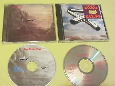 Mike Oldfield Five Miles Out (2013 Remastered) & Tubular Bells  2 CD Albums • £6.99