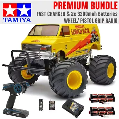 TAMIYA RC 58347 Lunch Box 2005 Monster Truck 1:12 Premium Wheel Radio Bundle • £219.95