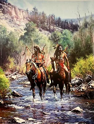 When Horses Leave No Tracks By Martin Grelle Native American Indians Western ❤❤ • $39.99