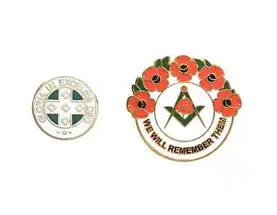 £9.99 • Buy Masonic Royal Order Of Scotland Badge And Masonic We Will Remember Enamel Badge
