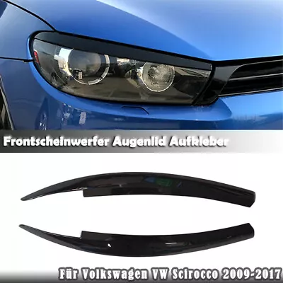 Headlight Lamp Eyebrow Eyelid Cover For VW Scirocco 2008-2017 • $15.39