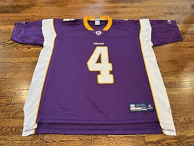 Brett Favre Jersey Men Reebok 2XL Purple Minnesota Vikings NFL Football #4 • $20