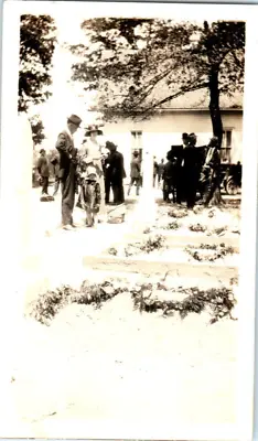 Vintage Photo 1930s Crowded Funeral Service Church Cars 4.5x2.5 Black White • $29.10