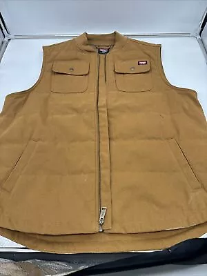 Wrangler Workwear Men's Quilted Lined Duck Work Vest Pockets Size XL (46-48) NWT • $30