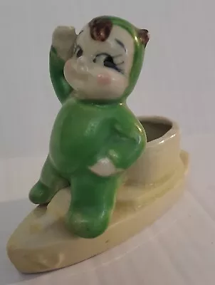 Devil Baby Figurine Green 1950s Japan MCM • $55