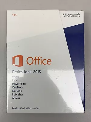 Microsoft Office Professional 2013 Product Key(No Disc) 269-16094 | O337 • $99.99