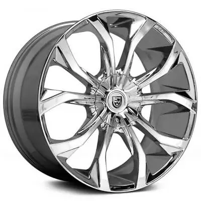 (4) 22  Lexani Wheels Lust Chrome Rims (B43) • $2559