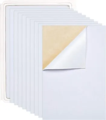 BENECREAT 20PCS White Velvet Fabric Sticky Back Adhesive Felt A4 Sheet 21cm X 3 • £18.96