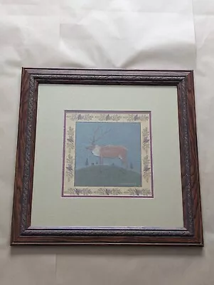 Warren Kimble Folk Elk Artwork Print Framed 20.5  X 20.5  • $32.95