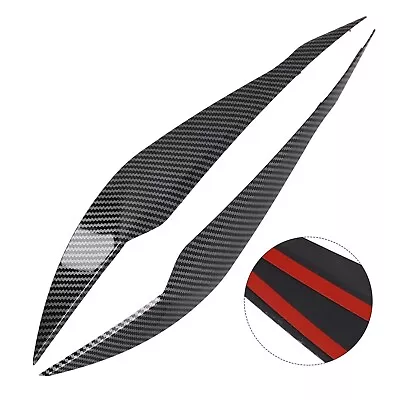 Sporty And Sleek 2X F30 Headlight Cover Eyelid For BMW F30 Saloon Carbon Black • $31.41