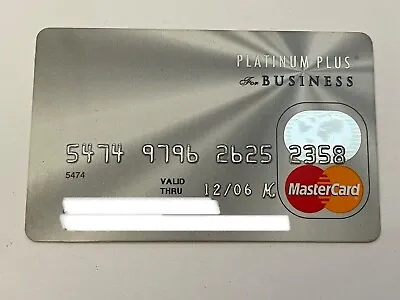 MBNA America Platinum Plus For Business MasterCard Credit Card▪️Expired In 2006 • $19.99