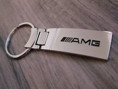 Mercedes Benz AMG Keychain Keyring Key Chain Ring Racing Car Metal Vtg Tag • $12.99